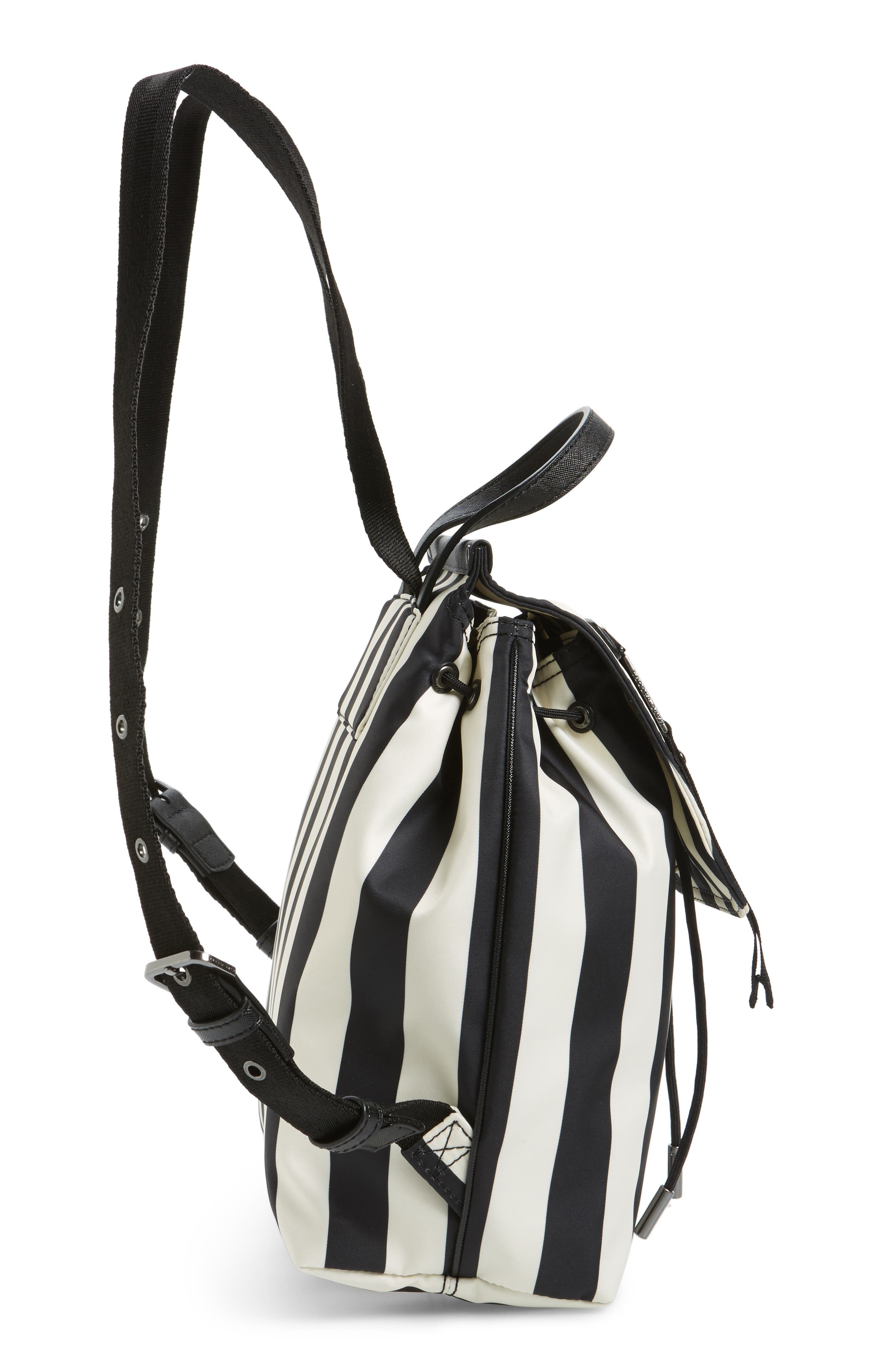 Striped Trooper Nylon Backpack, Alternate, color, BLACK MULTI