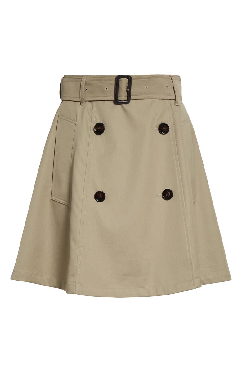 Burberry Josselyn Belted Trench Miniskirt, Alternate, color, Quill