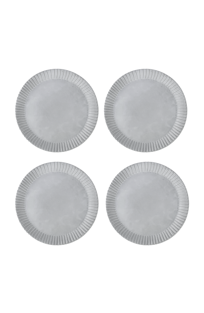 Une Vie Nomade Cloud Lines Dinner Plate - Set of 4, Main, color, White