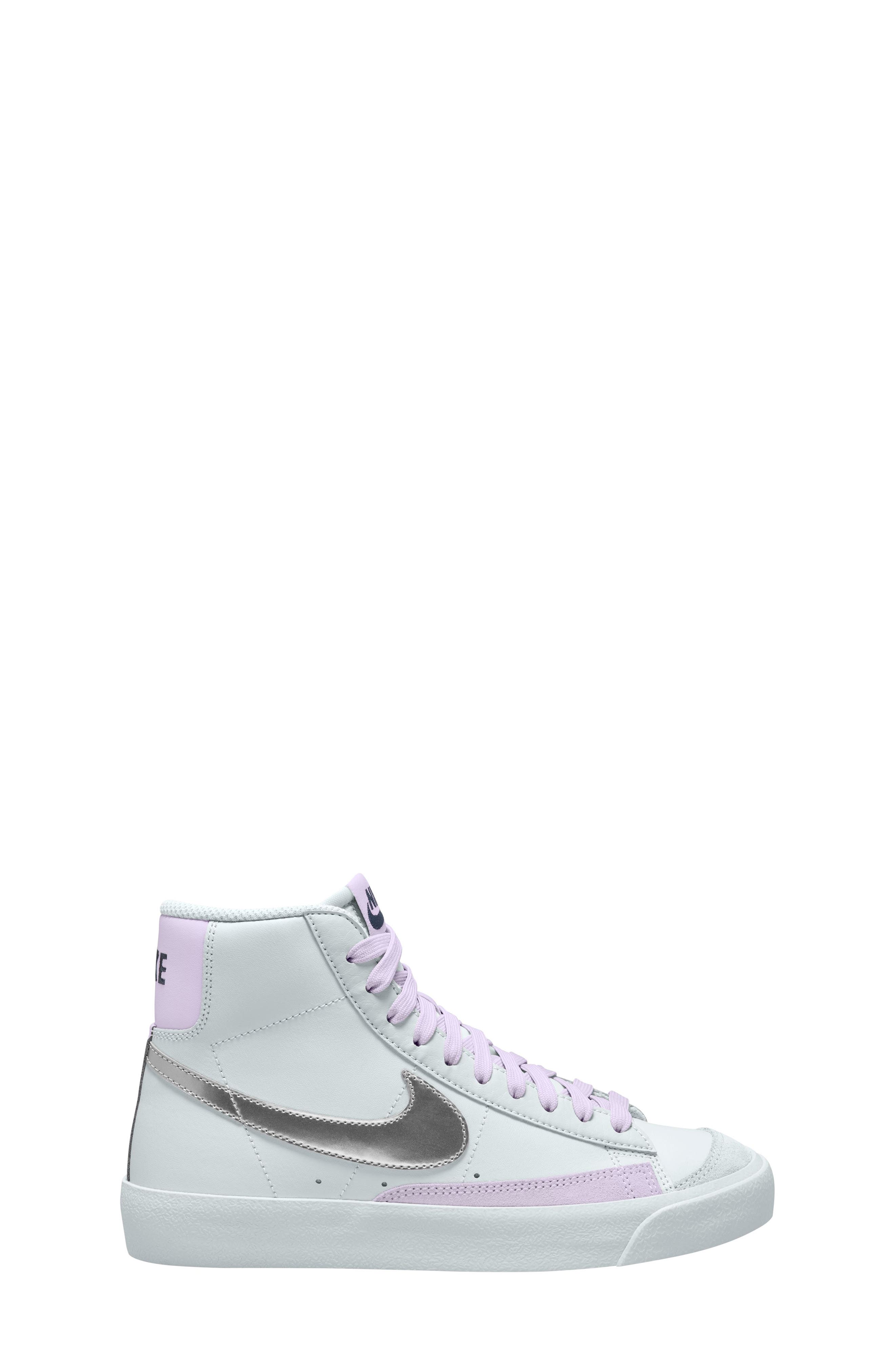 Kids' Blazer Mid '77 Vintage Sneaker, Main, color, PURE PLATINUM/ METALLIC SILVER