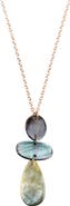 LIKHA Mother-of-Pearl Round, Oblong & Raindrop Pendant Necklace