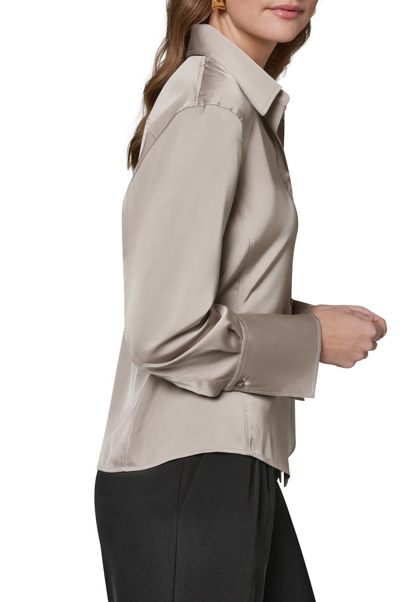 Satin Button-Up Shirt, Alternate, color, TURIN