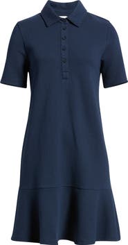 Caslon® Henley Short Sleeve Polo Dress