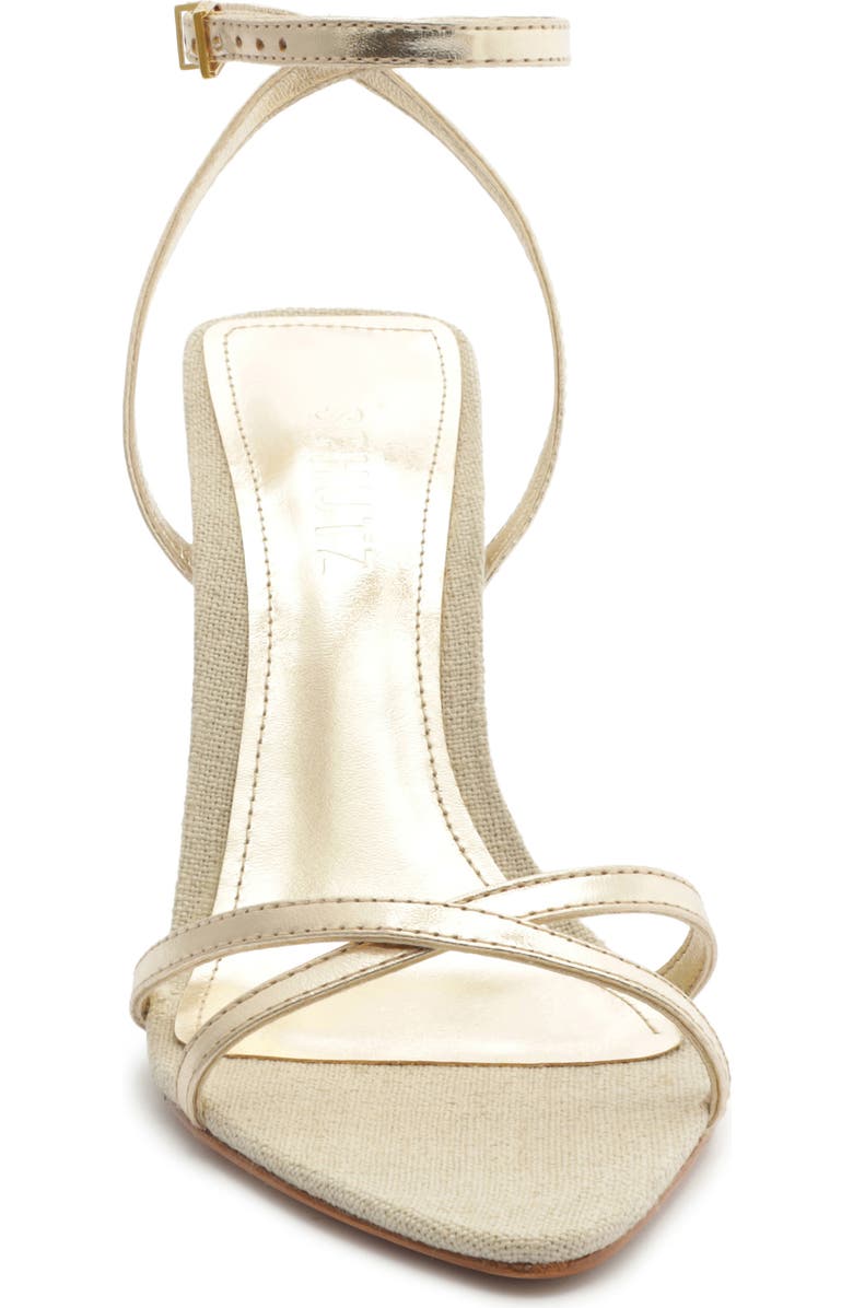Schutz Claudia Metallic Stiletto Sandal, Alternate, color,