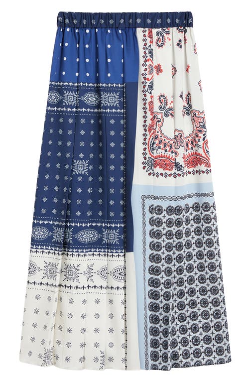 Weekend Max Mara Luna Patchwork Maxi Skirt In Blue