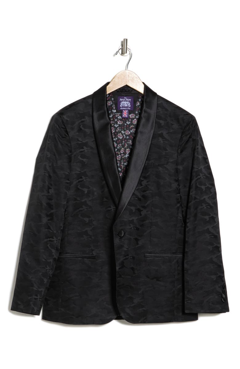 SAVILE ROW CO Camo Satin Shawl Collar Sport Coat, Alternate, color, 