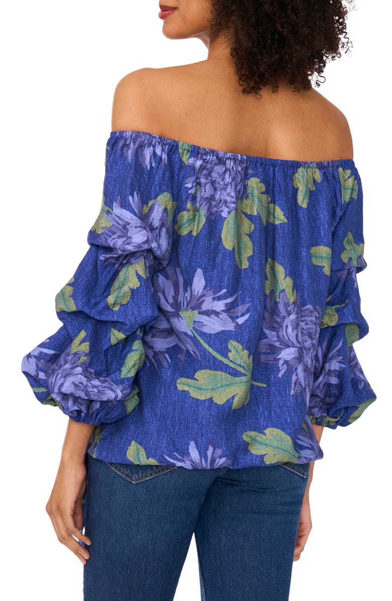 CeCe Off the Shoulder Lantern Sleeve Top, Alternate, color,
