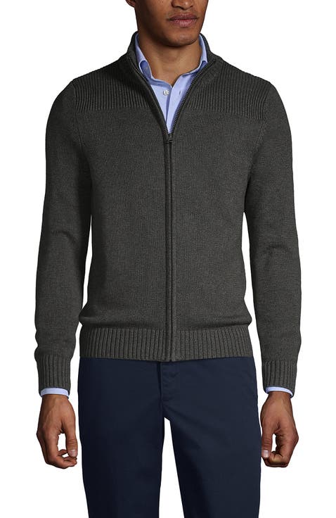 School Uniform  Cotton Modal Zip Front Cardigan Sweater