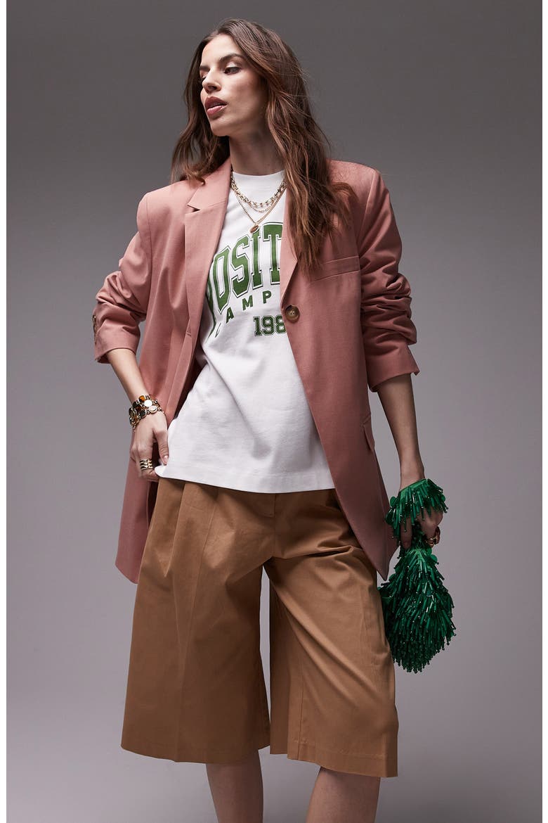 High Break Tailored Blazer, Main, color, LIGHT PINK