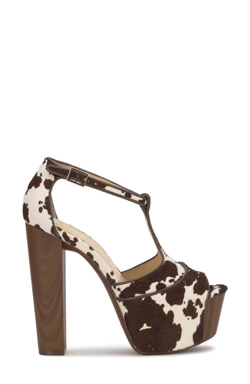 Jessica Simpson Dany Ankle Strap Peep Toe Platform Sandal In Brown