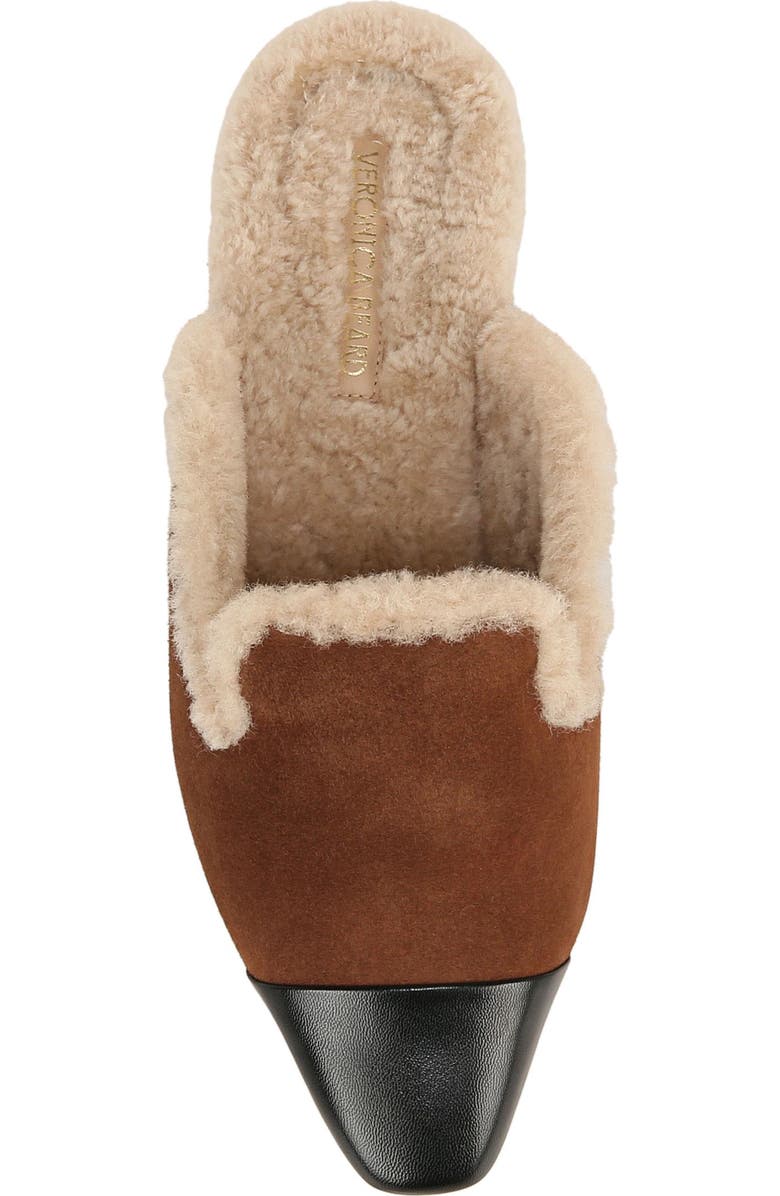 Veronica Beard Cecile Genuine Shearling Mule, Alternate, color, Cedar/ Black