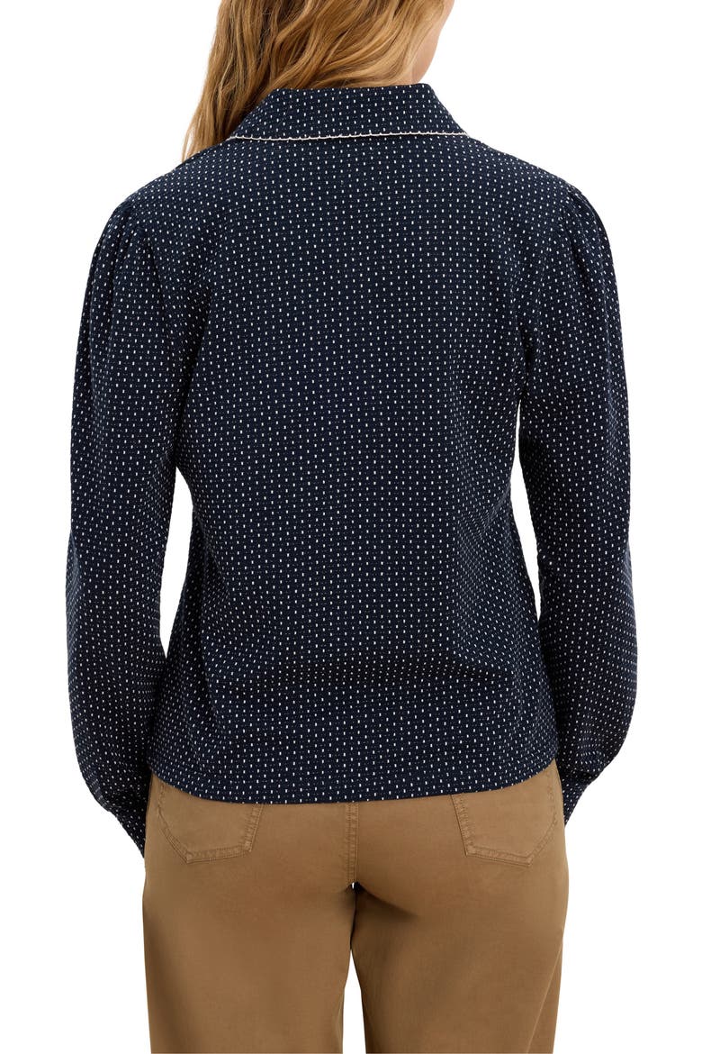 Derby Dot Polo Top, Alternate, color, INDIGO MULTI