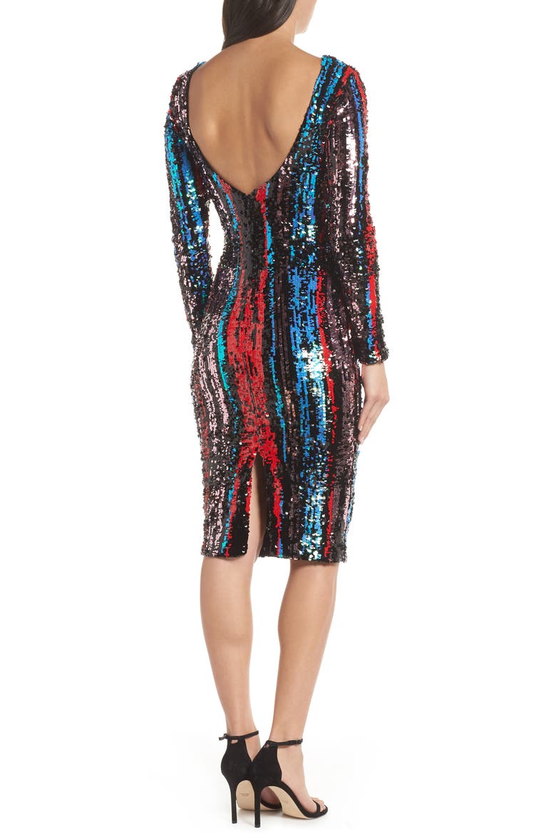 Emery Scoop Back Dress, Alternate, color, ROUGE RED MULTI