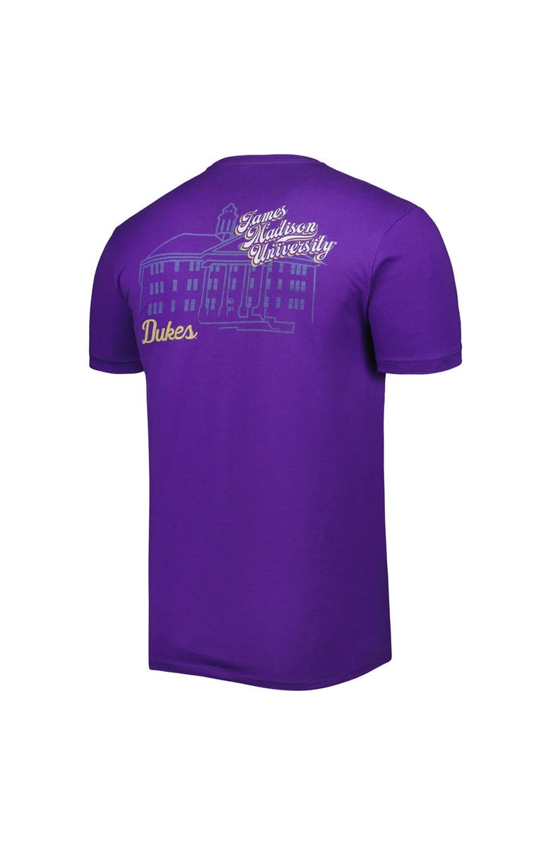 IMAGE ONE Men's Purple James Madison Dukes Mascot Scenery Premium T-Shirt, Alternate, color, Purple