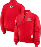 WEAR by Erin Andrews Women's WEAR by Erin Andrews Red Kansas City Chiefs Patch Full-Zip Bomber Jacket