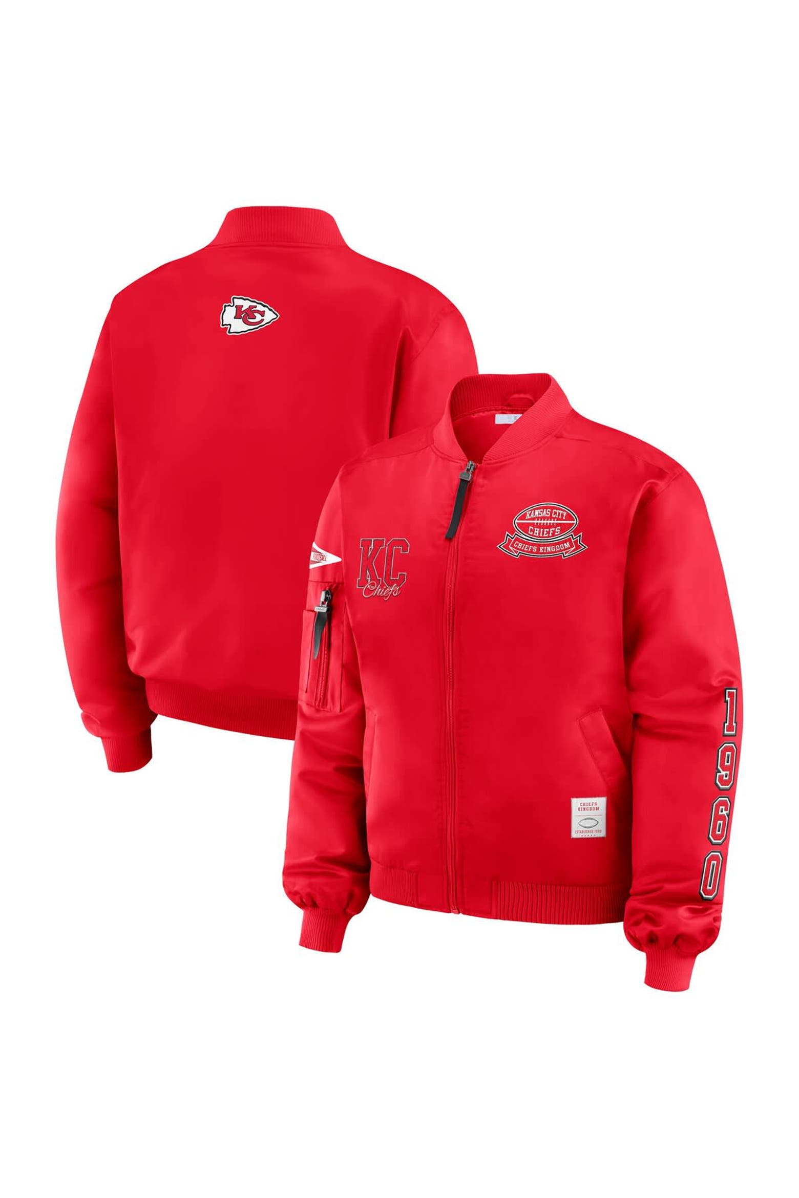 Zipper Code Jacket Women's WEAR by Erin Andrews Red Kansas City Chiefs Patch Full-Zip ...