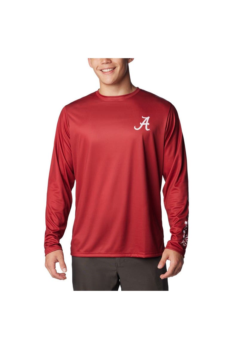 Men's Columbia Crimson Alabama Crimson Tide Terminal Shot Omni-Shade Long Sleeve T-Shirt, Main, color, Crimson