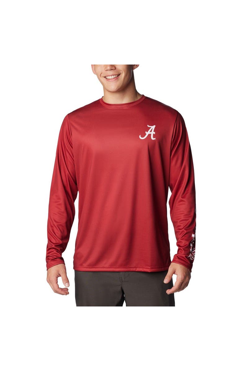 Columbia Men's Columbia Crimson Alabama Crimson Tide Terminal Shot Omni-Shade Long Sleeve T-Shirt, Main, color, Crimson