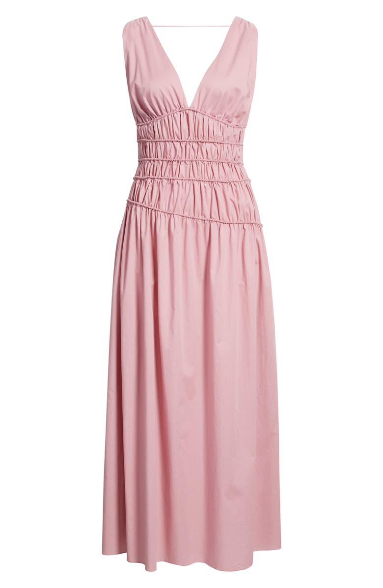 Faithfull the Brand Saja Braid Detail Cotton Maxi Dress, Alternate, color, Dusk