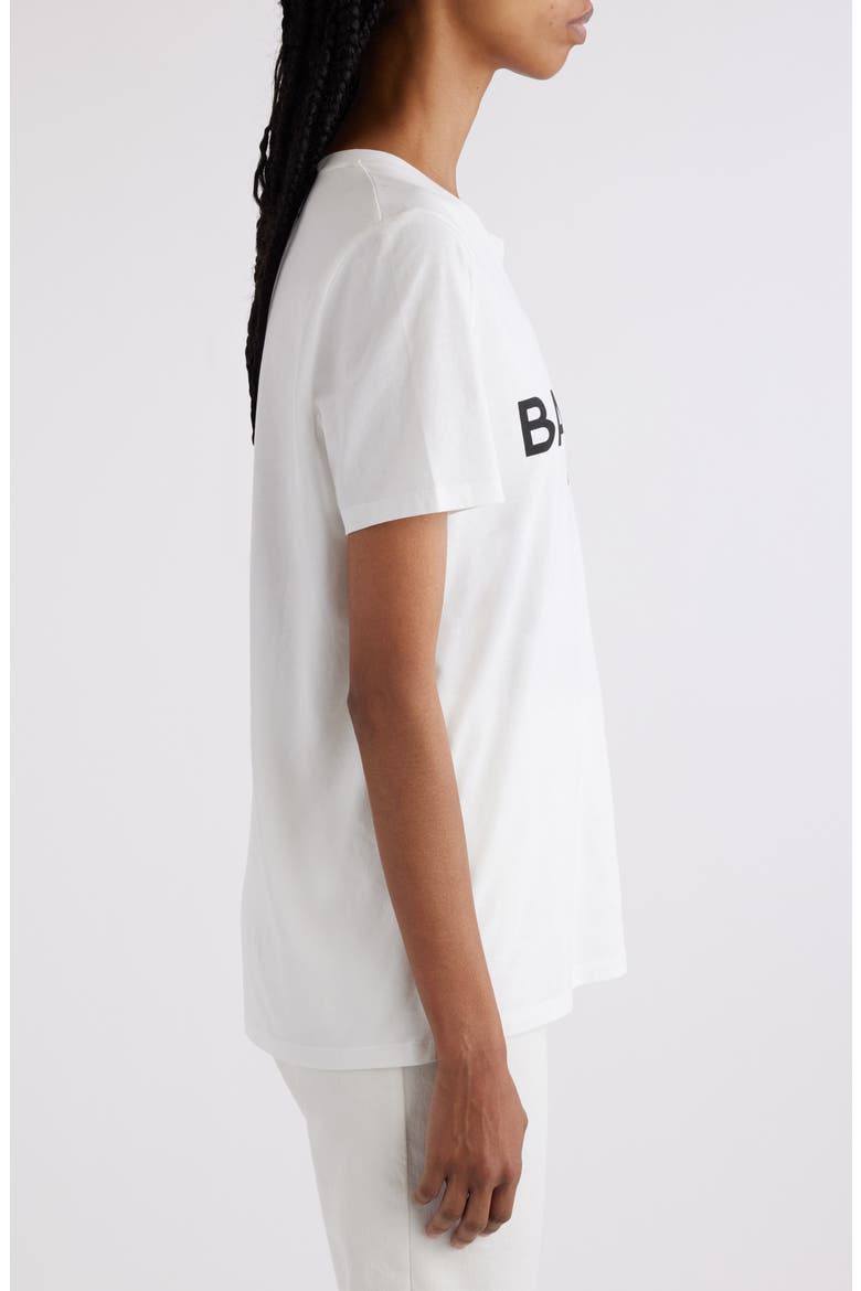 Button Shoulder Cotton Logo Graphic T-Shirt, Alternate, color, GAB WHITE/ BLACK