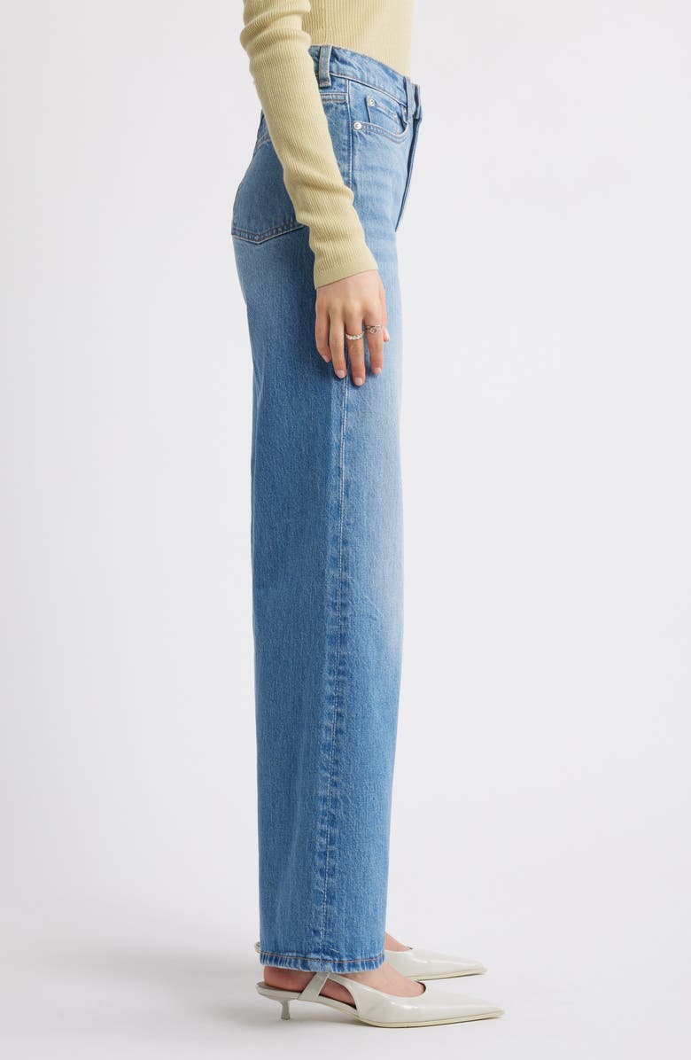 & Other Stories High Waist Wide Leg Jeans, Alternate, color, Blue Dusty Light