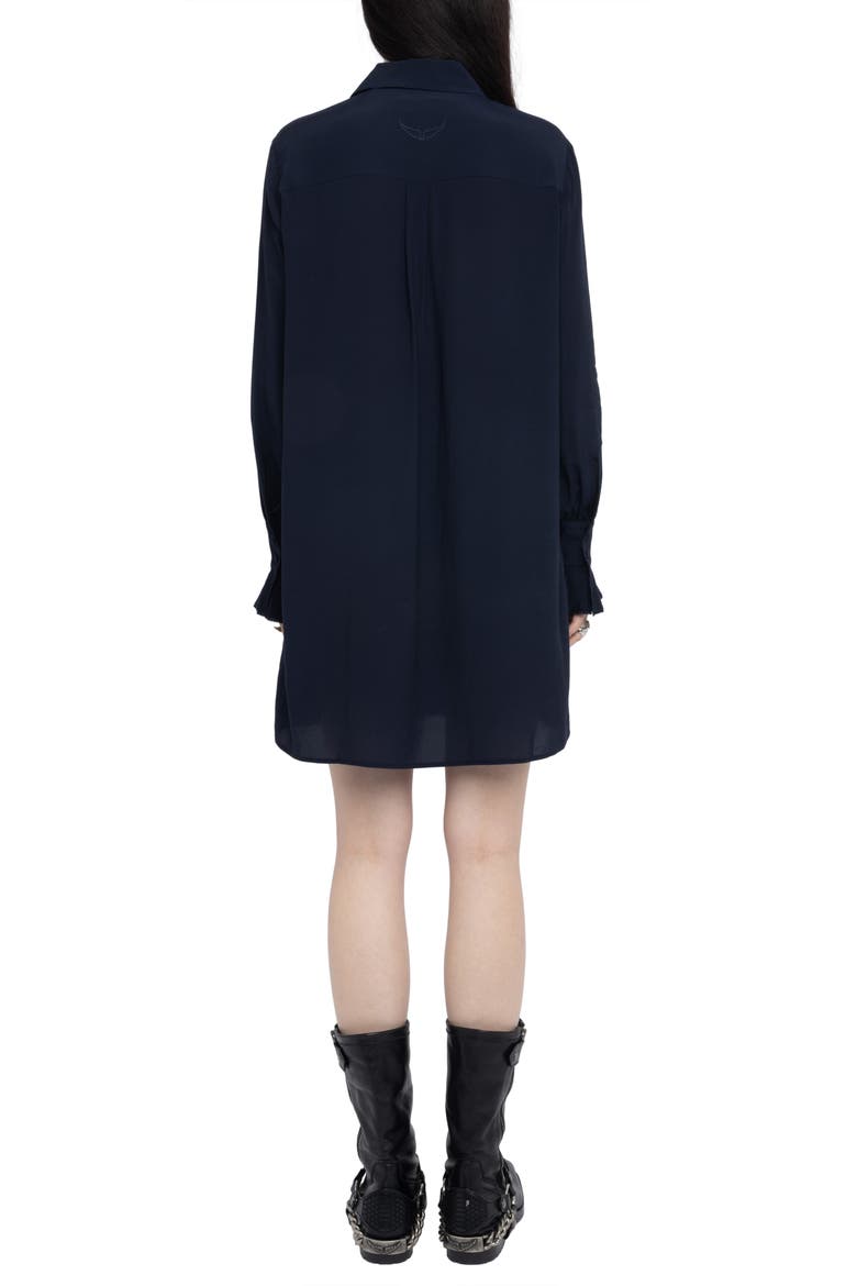 Rhelyne Ruffle Long Sleeve Shirtdress, Alternate, color, ENCRE