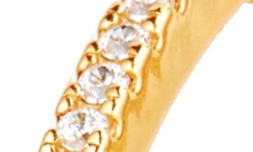 Nordstrom Pavé Sterling Silver Hoop Earrings In Gold