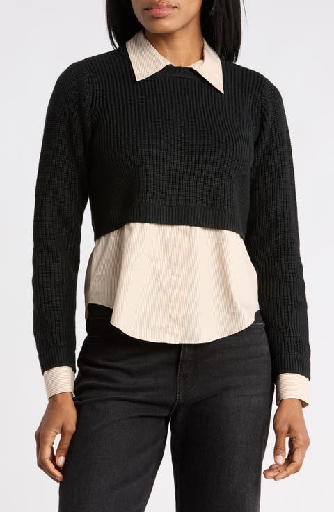 Amadea Wool Blend Prestyled Pullover Sweater