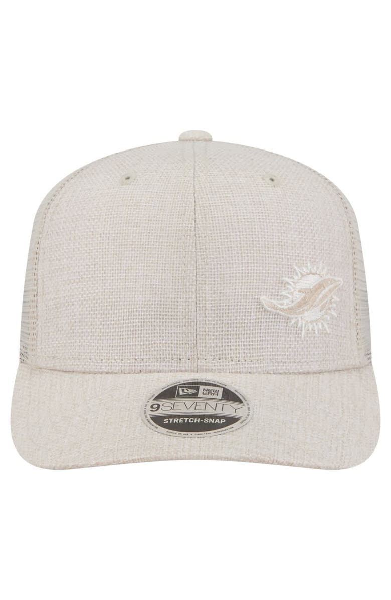 New Era Men's New Era Natural Miami Dolphins Flawless 9SEVENTY Stretch-Snap Hat, Alternate, color, 