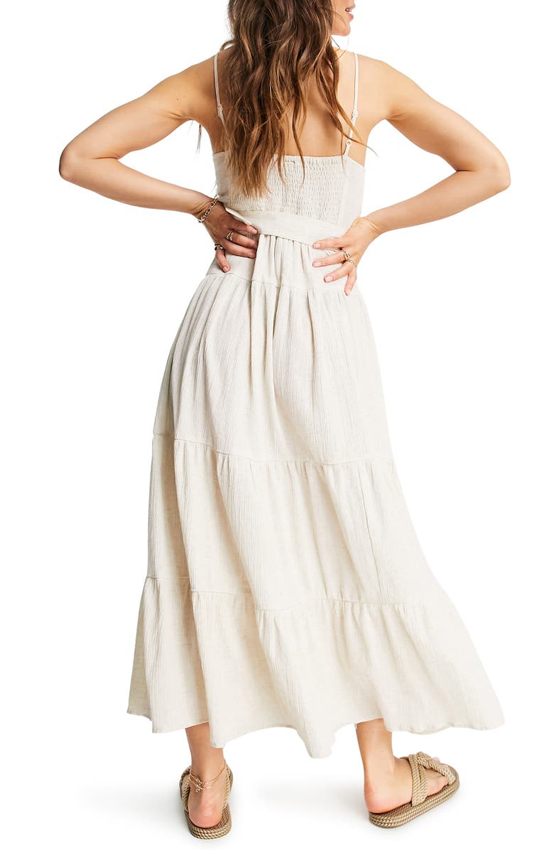 ASOS DESIGN Belted Maxi Sundress, Alternate, color, 