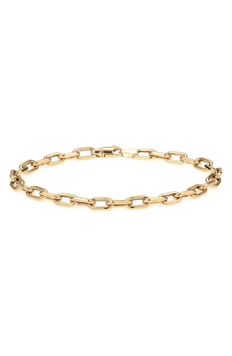 Adina Reyter Italian Chain Link Bracelet, 4mm, Main, color, Yellow Gold