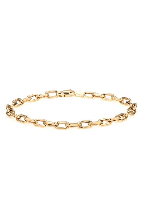 Italian Chain Link Bracelet, 4mm