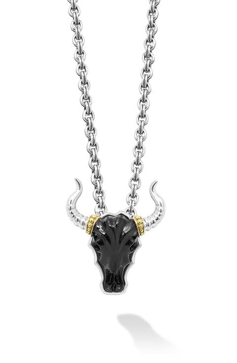 Men's Anthem Bull Pendant Necklace
