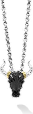 LAGOS Men's Anthem Bull Pendant Necklace