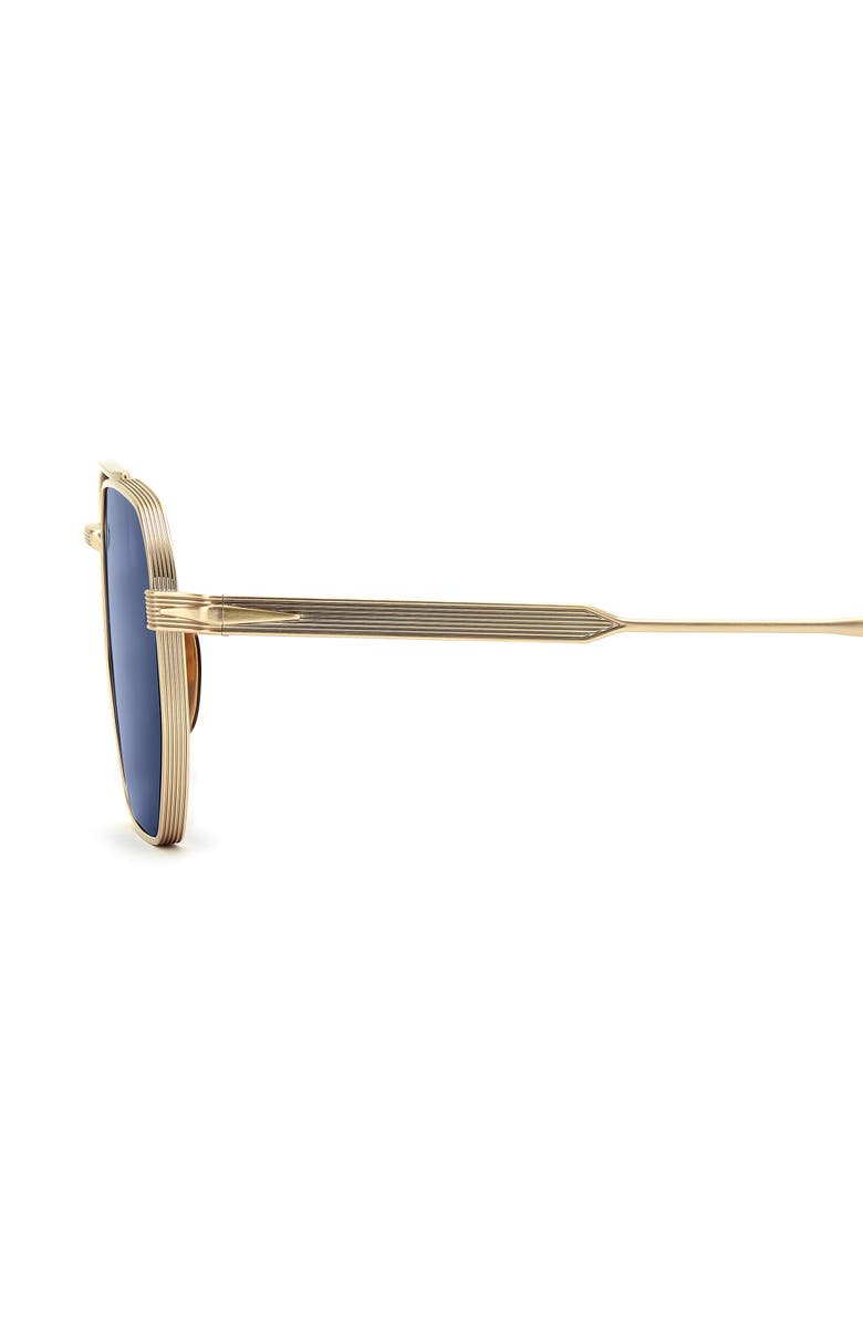 David Beckham Eyewear 52mm Navigator Sunglasses, Alternate, color, Gold Honey Havana/ Blue Avio