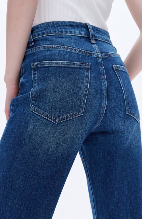 Bayeas Raw Hem High Waist Wide Leg Jeans In Multi