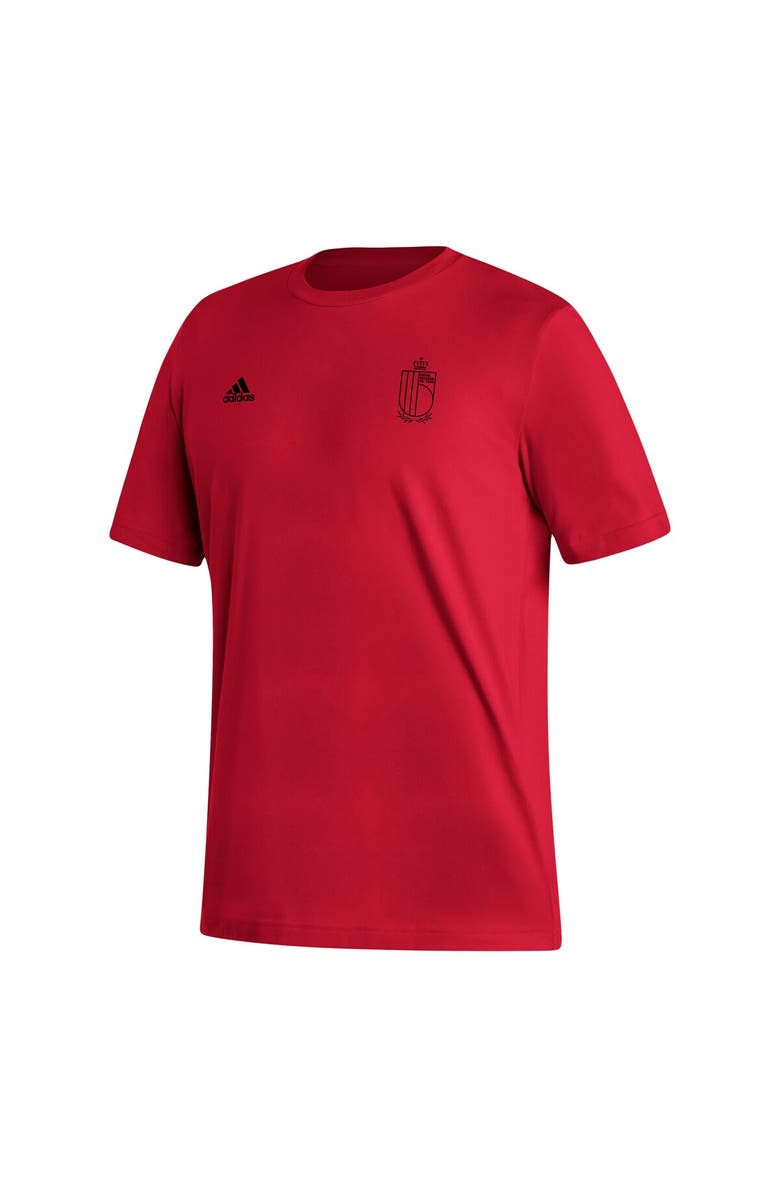 adidas Men's adidas Red Belgium National Team Crest T-Shirt, Alternate, color, Red