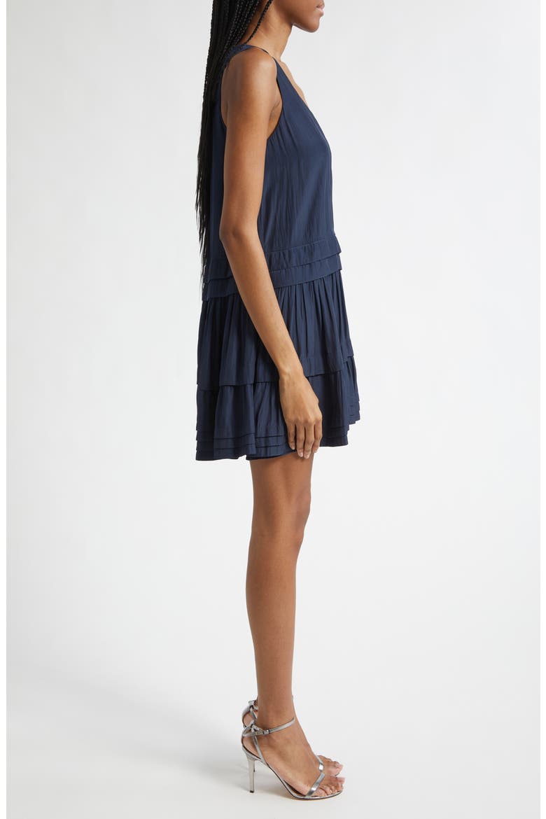 Paola Pleat Minidress, Alternate, color, NAVY