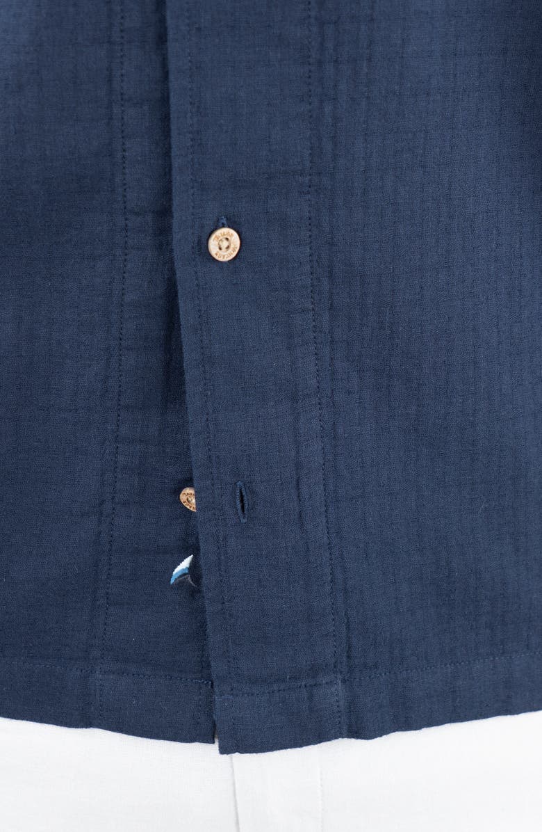 Tailor Vintage Cotton Dobby Cabana Shirt, Alternate, color, Navy Blazer