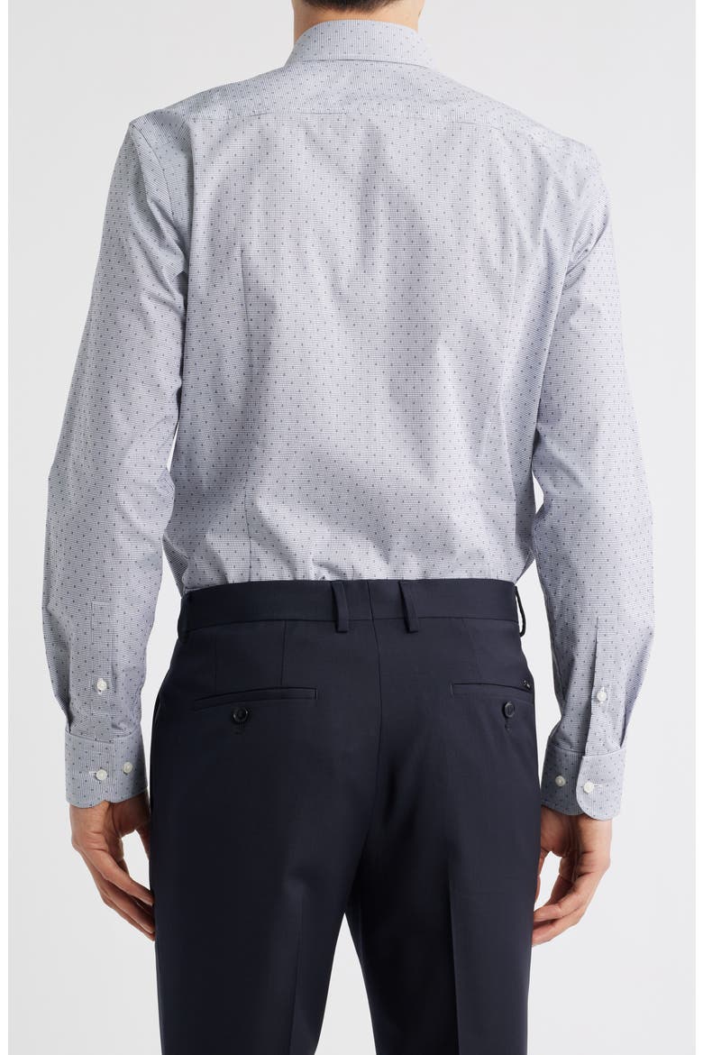 Hank Kent Slim Fit Performance Stretch Cotton Dress Shirt, Alternate, color, DARK BLUE