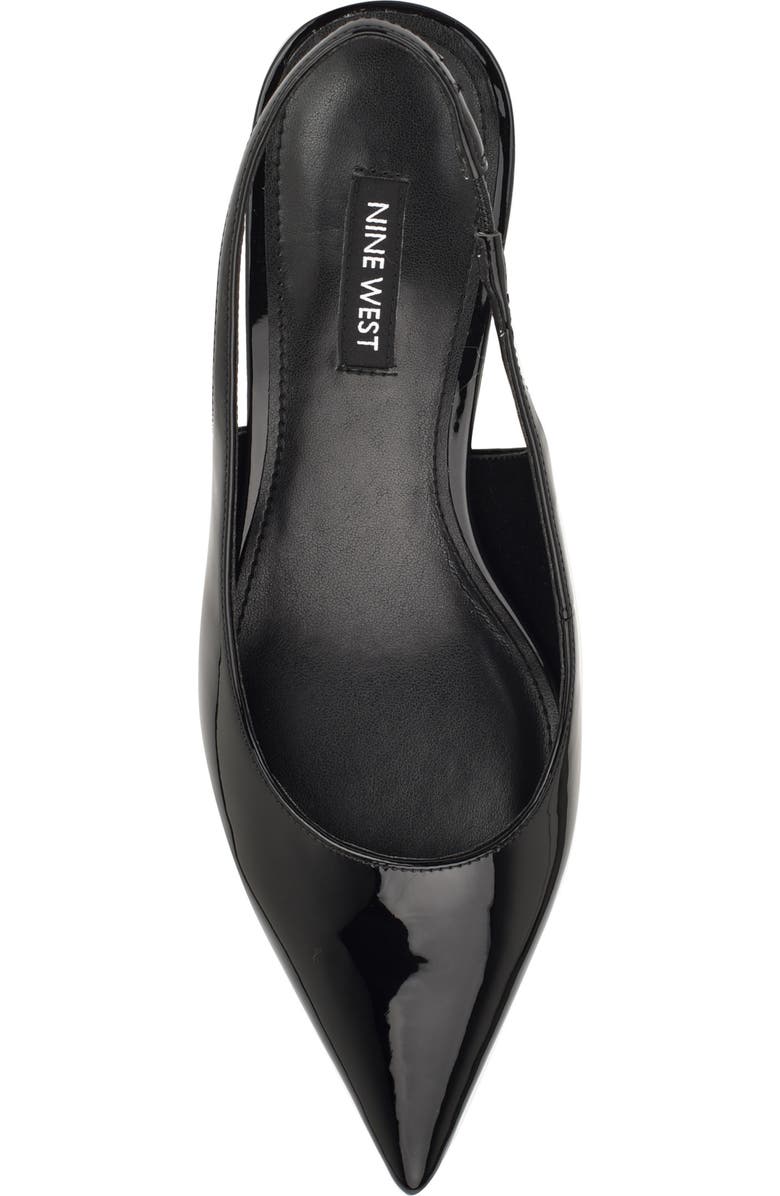 Nine West Hunny Slingback Pointed Toe Pump, Alternate, color, Black