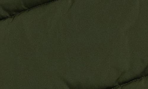 Noize Gigi Vegan Faux Fur Trim Quilted Parka In Green