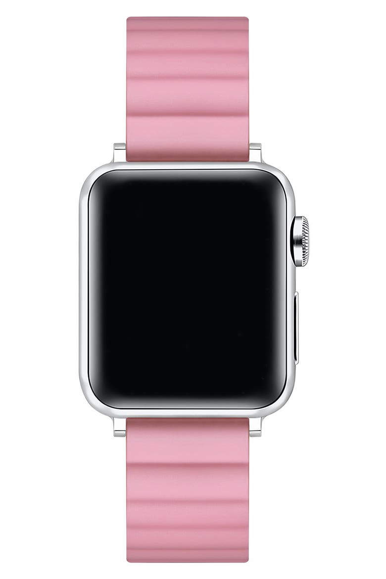Silicone Apple Watch® Watchband, Alternate, color, NOSTALGIC PINK