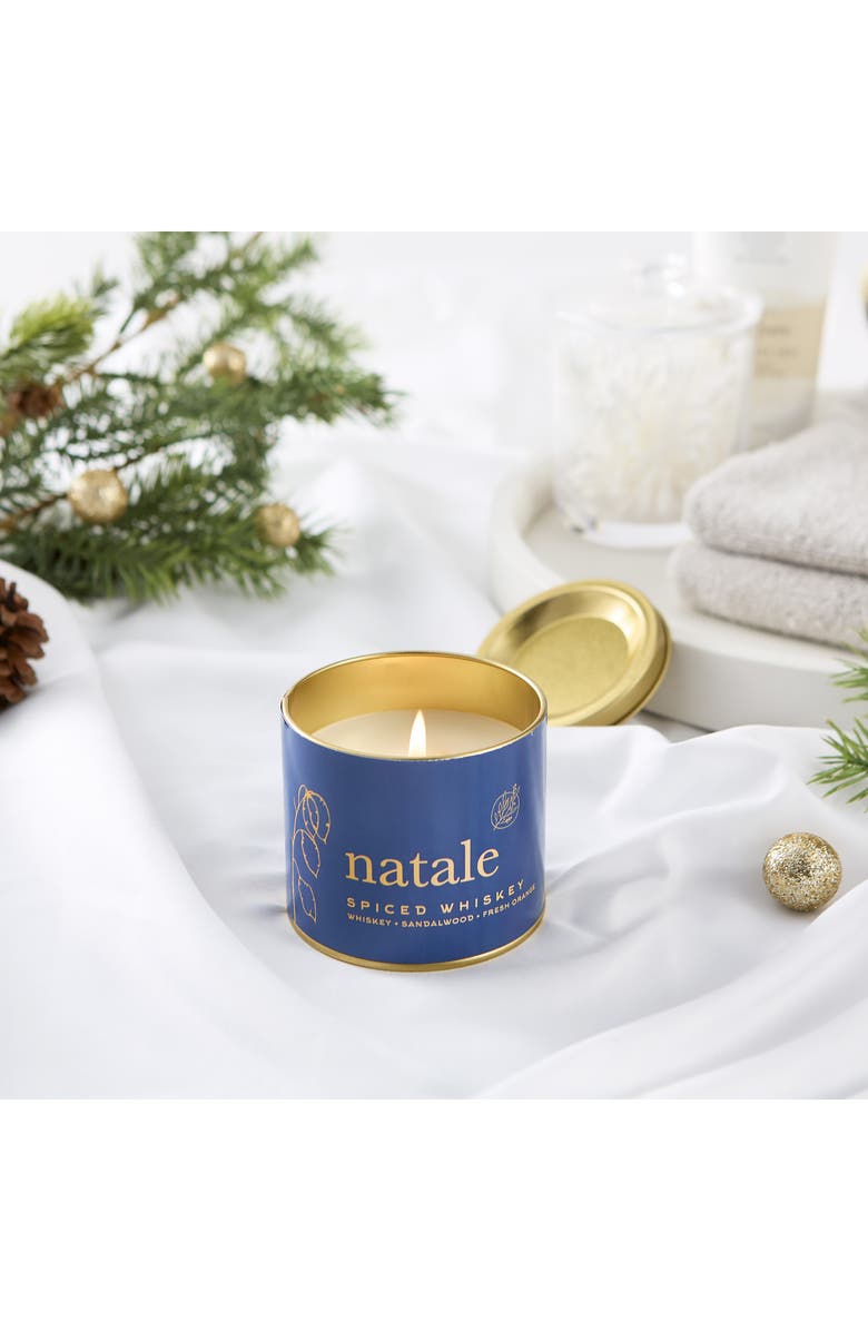 VIA MERCATO Natale Spiced Whiskey Candle, Alternate, color, Blue
