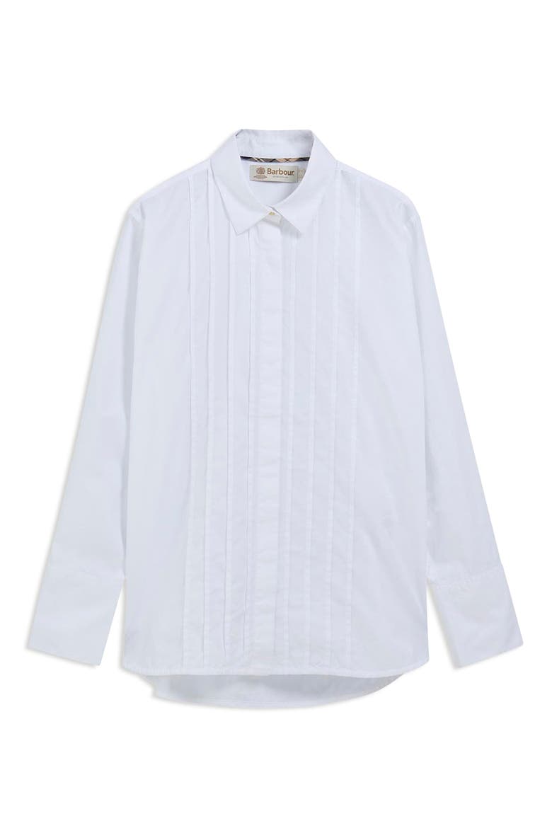 Adalyn Pintuck Cotton Shirt, Alternate, color, WHITE