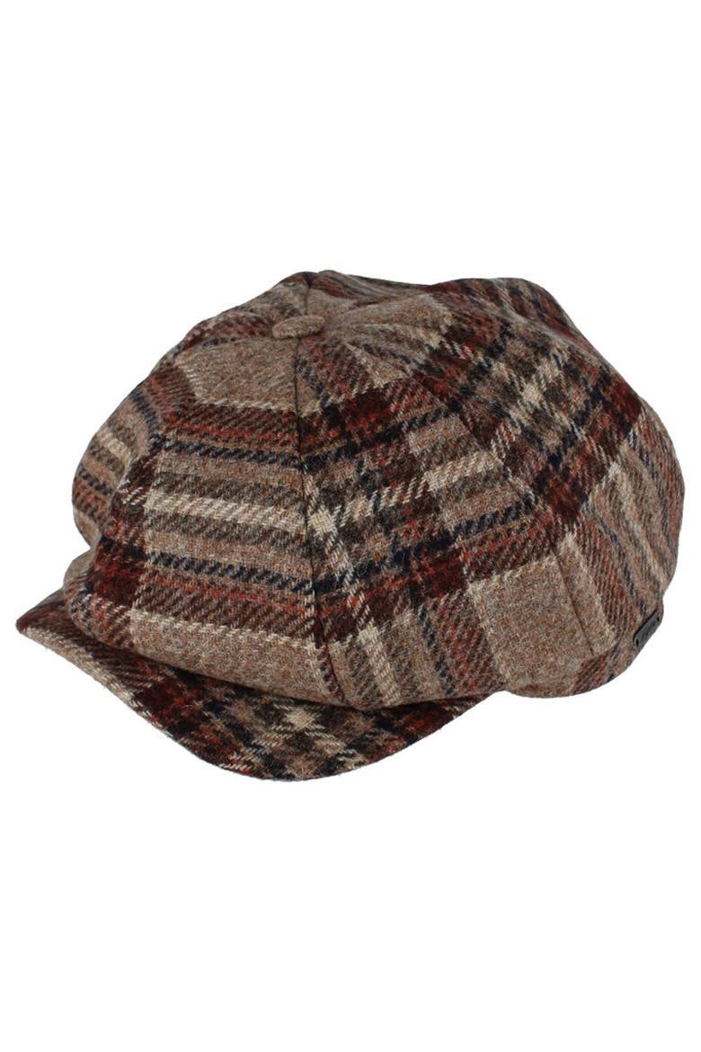 Men's Tweed Check Melange Classic Newsboy Cap, Alternate, color, Beige Melange