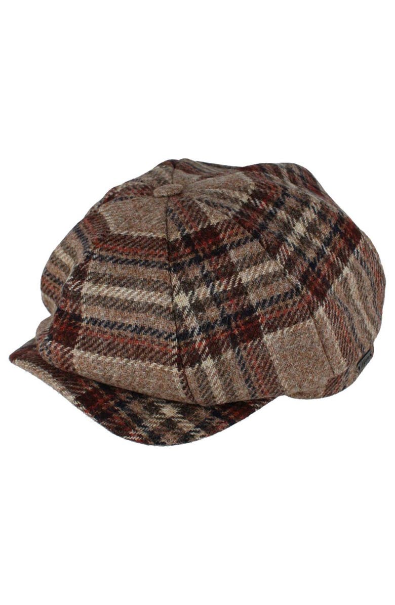 Wigens Men's Tweed Check Melange Classic Newsboy Cap, Alternate, color, Beige Melange
