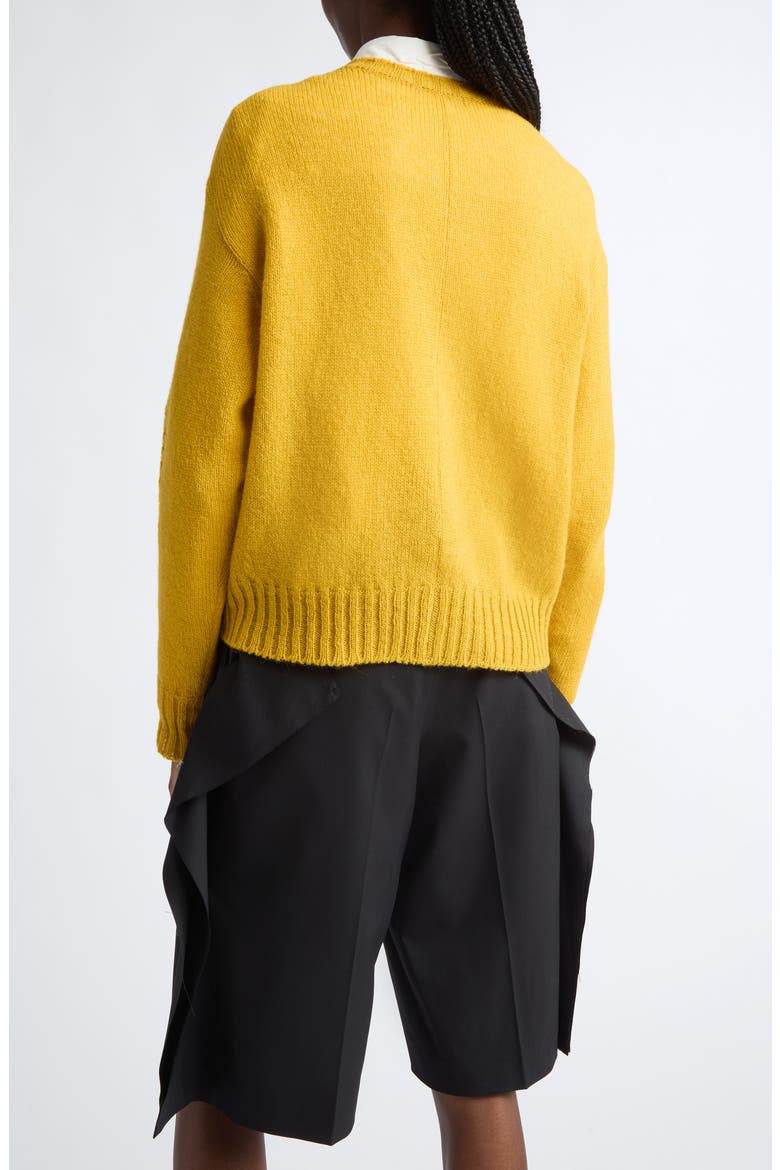 Cutout Wool Sweater, Alternate, color, YELLOW