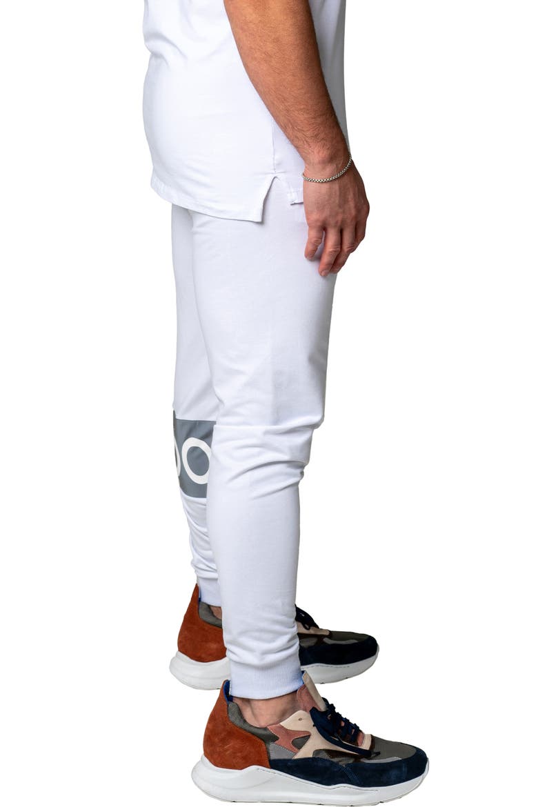 Insignia Stretch Cotton Joggers, Alternate, color, WHITE