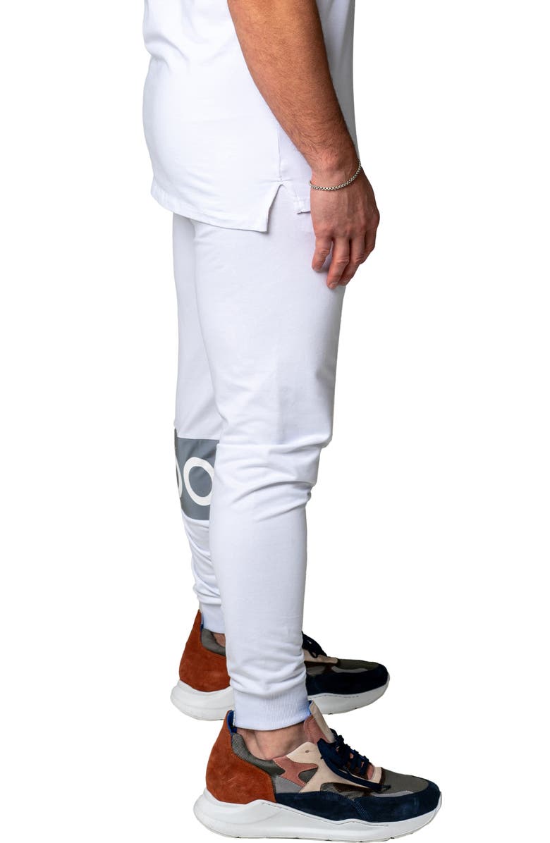 Maceoo Insignia Stretch Cotton Joggers, Alternate, color, White